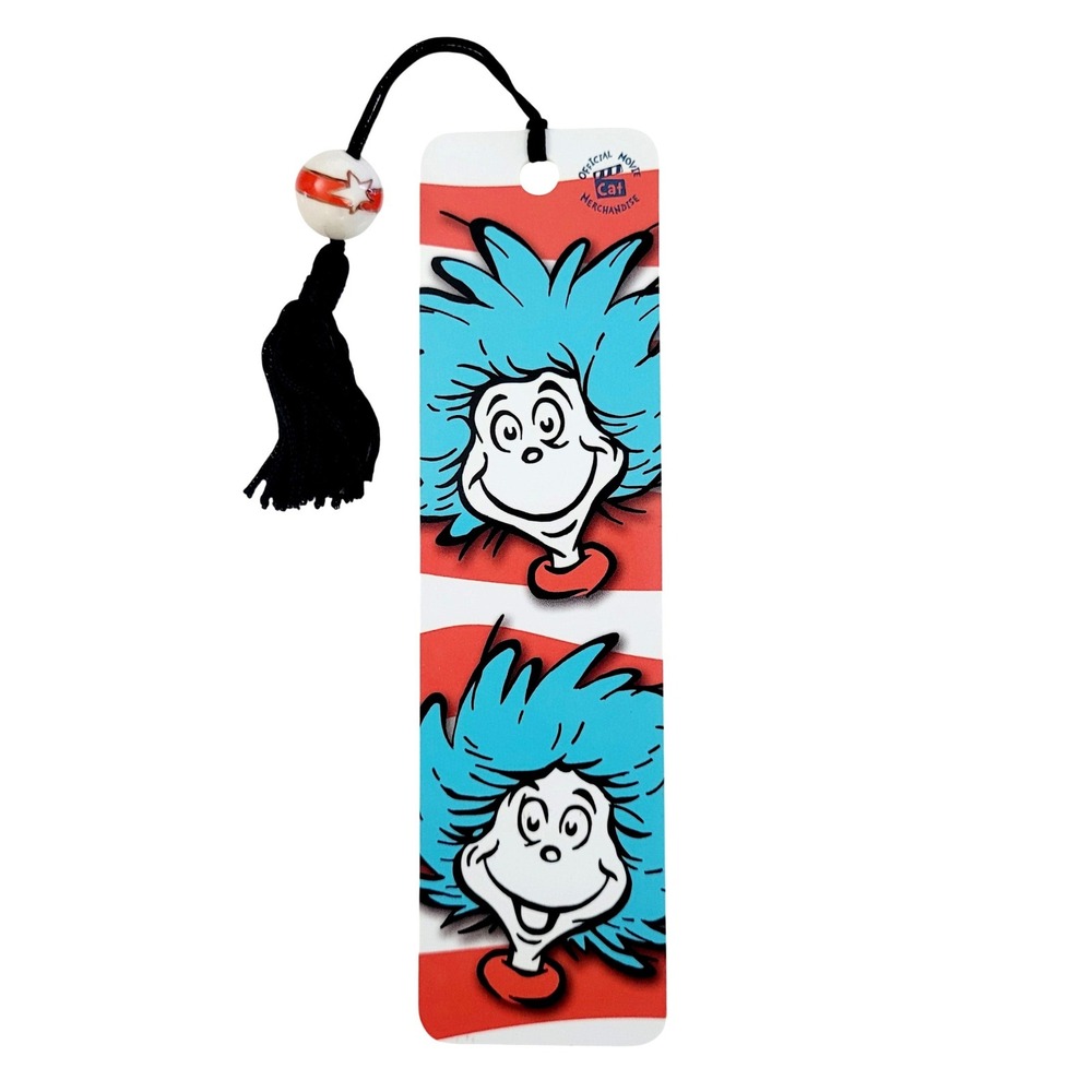Vintage Y2K "Thing 1 and Thing 2" Bookmark- Dr Seuss Cat Hat, Antioch CEBM-24376